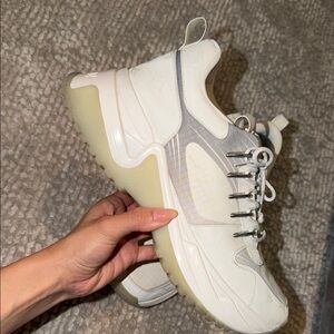 Louis Vuitton White and Gray Women's Sneakers